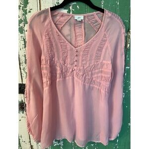 Gorgeous Pink Sheer Women's Top by J Jill Size Small